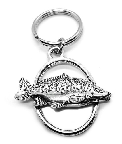 Mirror carp fish oval keyring - fish,