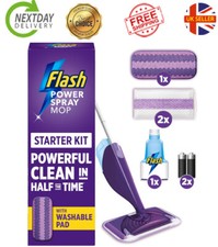 Flash Power Spray Mop Floor Cleaner Starter Kit (1 Washable + 2 Disposable Pads)