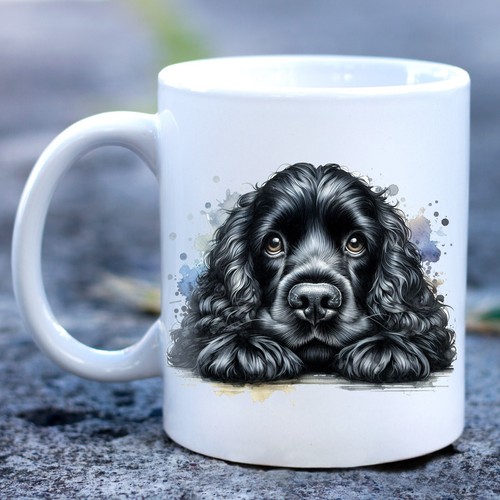 Black cocker spaniel - black, dog