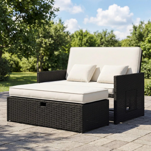 Garden rattan daybed set - rattan,