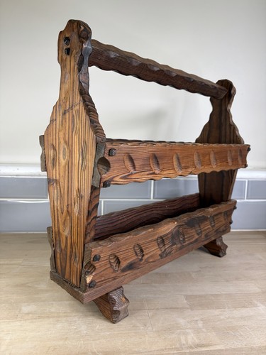 Vintage wooden magazine rack - vintage,