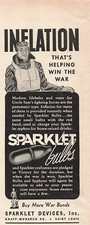 Sparklet Bulbs Print Ad WWII