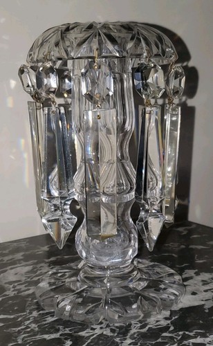 Antique cut clear glass table - cut,
