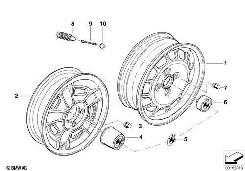 Bmw genuine wheel rim - bmw, cap