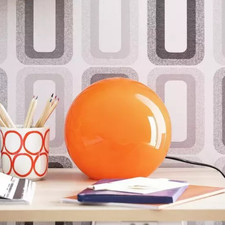 Habitat Caliban Globe Table Lamp - Orange - NEW open box