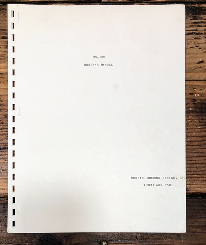 Conrad johnson motif 100 - johnson, ms-100