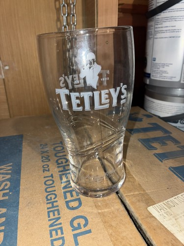 Tetley pint glasses x2 - tetley's,