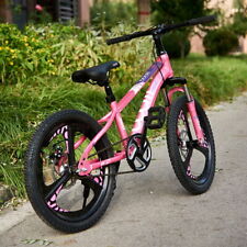 18 inch Bike Girls Bicycle Front Suspension Cycling Disc Brake Kids Bike Pink