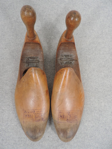 Pair vintage wooden hinged - pair, of