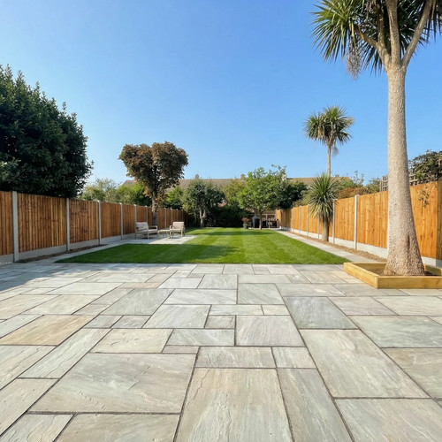 Kandla grey patio slabs - kandla,