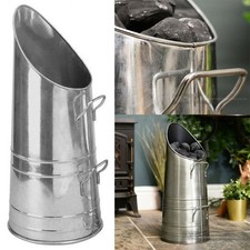 Heavy Duty Anthracite 23" Coal Hod,Bucket Scuttle Black Bronze Galvanized