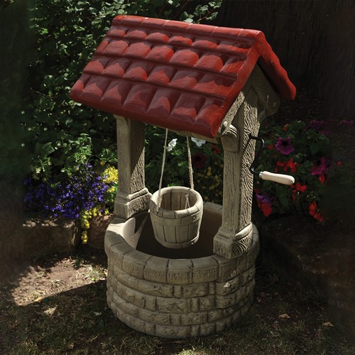 Wishing well feature stone - feature,