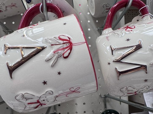 Christmas festive initial mug - christmas,