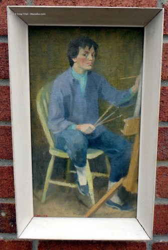 Vintage 1950s oil painting