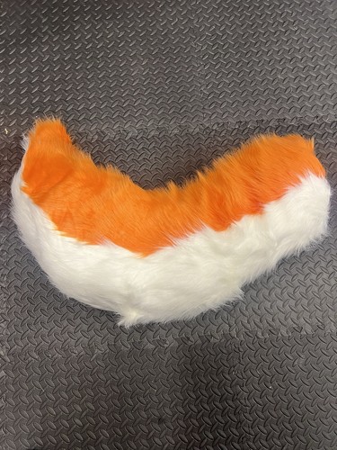Orange and white fursuit - orange,