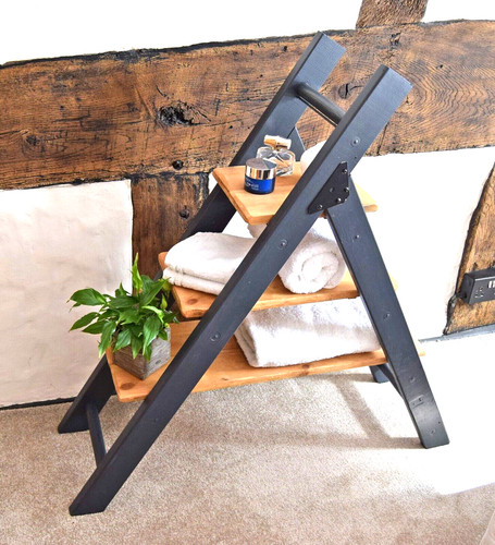 Vintage wooden ladder - wooden,
