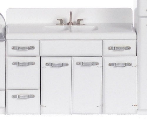 Dolls house 1950 - dolls, white