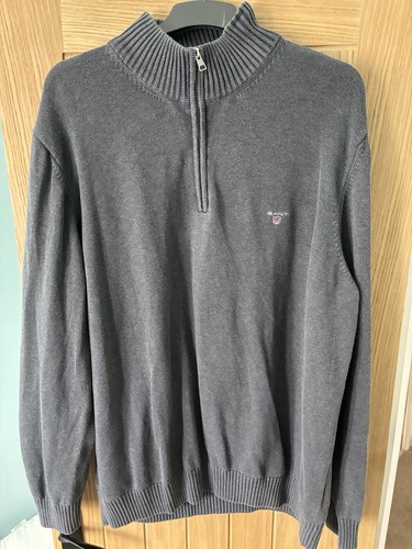 Gant grey zip high neck - gant,