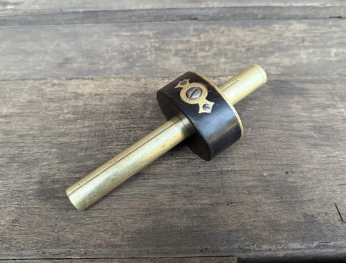 Vintage ebony brass mortice - ebony, &