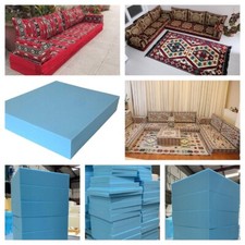 Cut To size High Density Blue Foam Cushion Moroccan Arabic Majlis Floor Seating