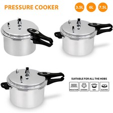 3/6/7 Litre Home Dual Handle aluminum Pressure Cooker Kitchen Catering Cookware