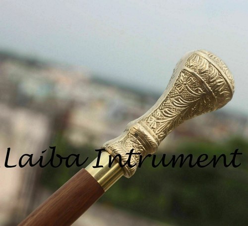 Antique brass head - head, handle