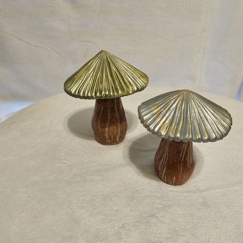 Pair mushrooms gold - pair, of