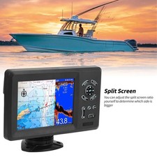 丨7in Marine Plotter Built In Fish Finder Colored LCD Display Split Screen IP66