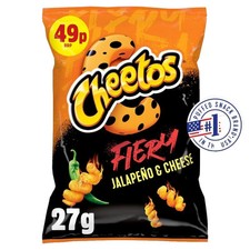 Cheetos Fiery Jalapeno & Cheese 30 X 27g Corn Snacks USA Best Before 05/07/2025