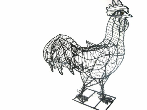 Topiary rooster cockerel - topiary,