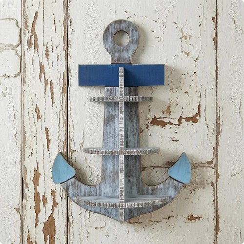 Boat wall shelf blue highlight - shelf,