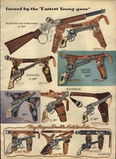 1961 PAPER AD COLOR 4 PG Rifle Double Holster Roy Roger Mattel Cap Gun Daisy Toy