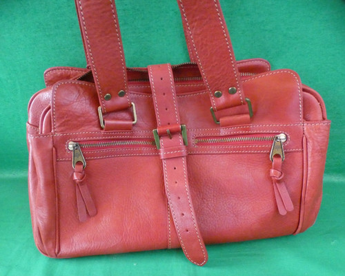 Red leather mulberry - leather,