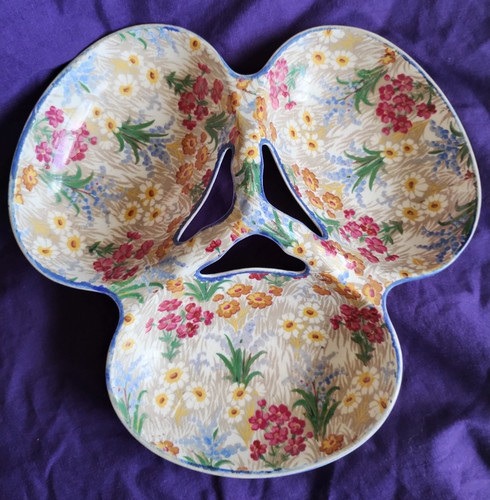 Royal winton chintz tefoil - royal,