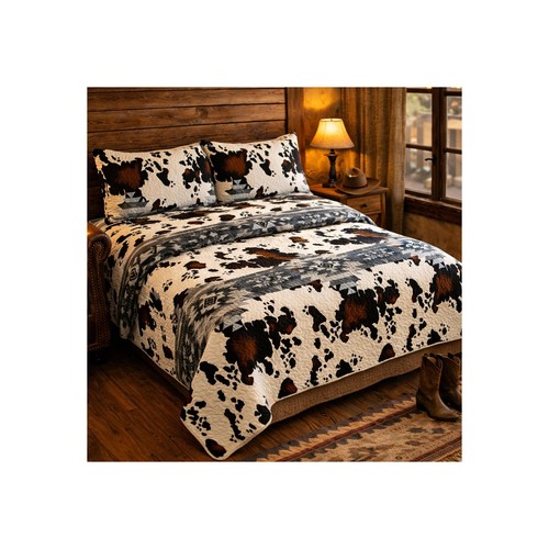 Western cow print aztec - cow,