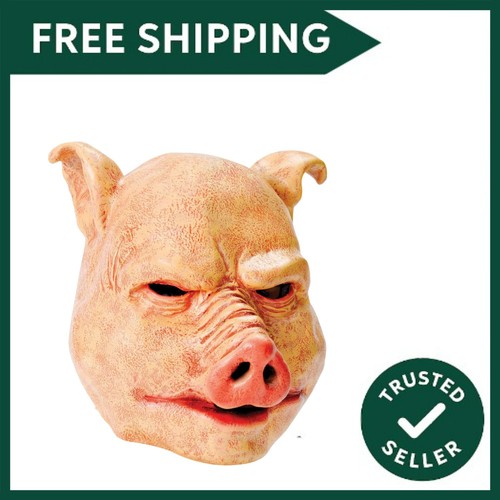 Pink rubber latex horror pig - rubber,