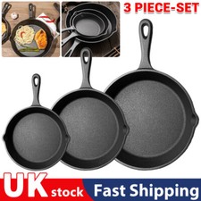 3X Cast Iron Skillet Set