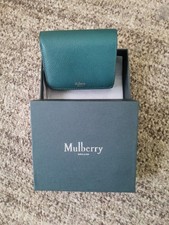 Mulberry Leather Small Purse – Teal Green – Boxed – Compact Tri-Fold Design –