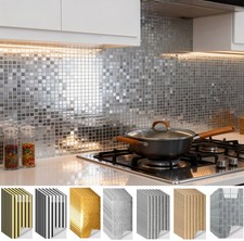 Silver Mosaic Tile Stickers
