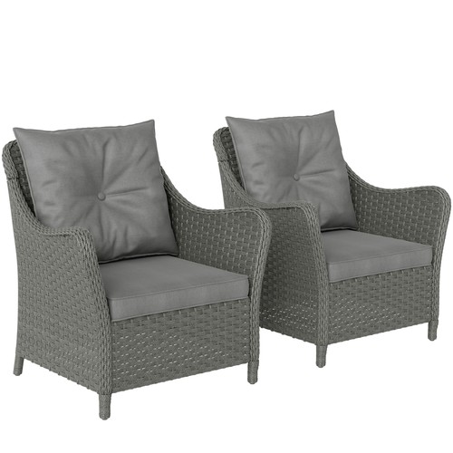 Outsunny rattan chairs with - 2,