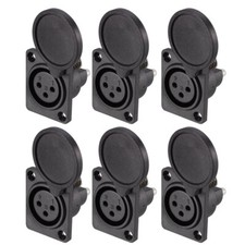 6pcs XLR Female Jack Panel Mount  Microphone Connector Adapter Converter YL3055
