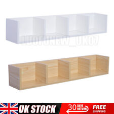 Wooden 4 Cell CD Shelf Rack Media Storage Cabinet Organizer Tower Rack Wall Moun