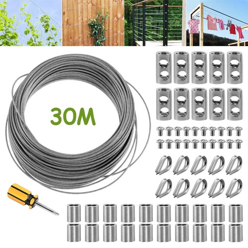Garden fence wire rope - kit, 30m