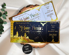 Foiled Harry Potter Studio Tour Personalised Ticket. Keepsake.