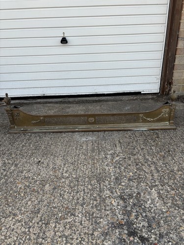 Vintage fireplace fender brass - fireplace,