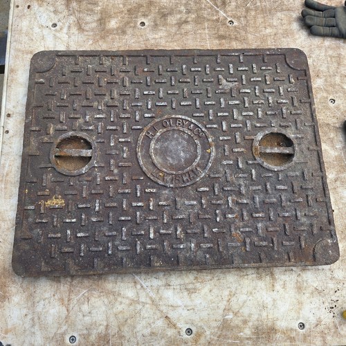 Reclaimed cast iron manhole - iron,