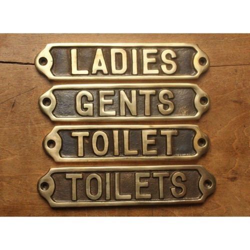Railway toilet signs brass - railway,