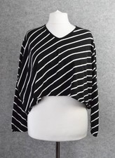 Ivan Grundahl Copenhagen Oversized Striped Crop Top Black/White Size M
