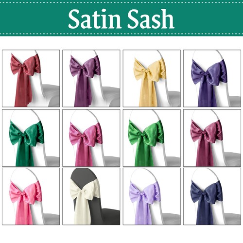 Satin chair sashes - chair,