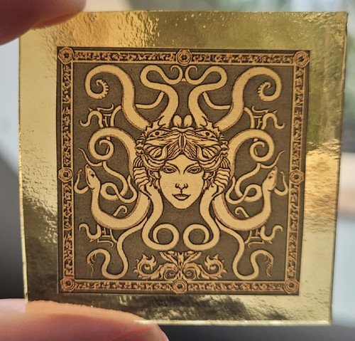 Stained glass medusa piece - glass,
